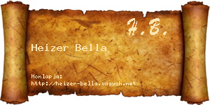 Heizer Bella névjegykártya